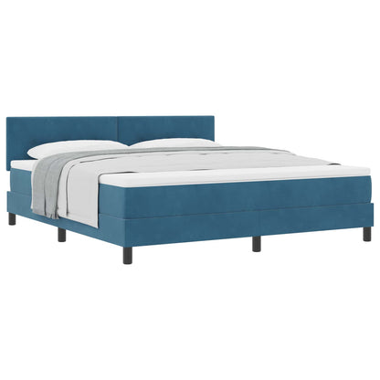 Letto a molle con materasso Blu Scuro 180 x 200 cm Velluto | homemem39
