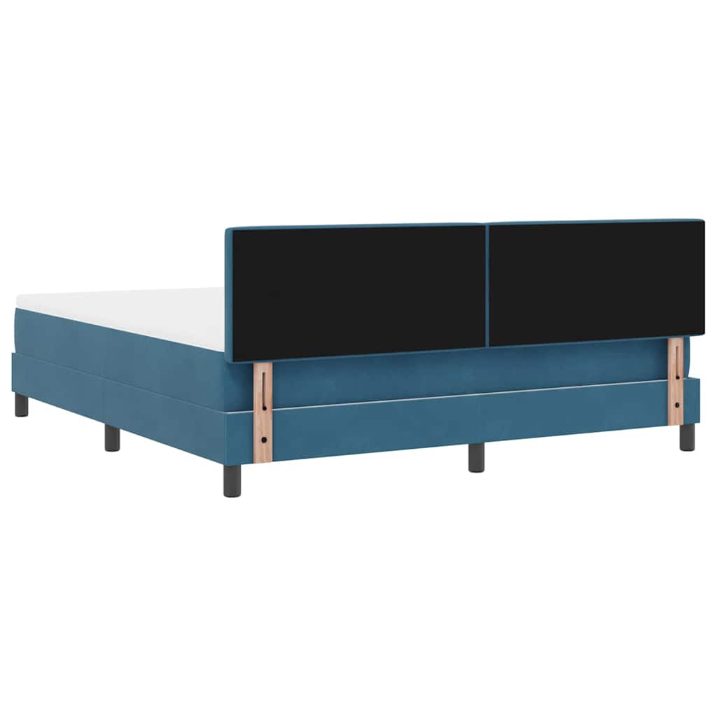 Letto a molle con materasso Blu Scuro 180 x 200 cm Velluto | homemem39