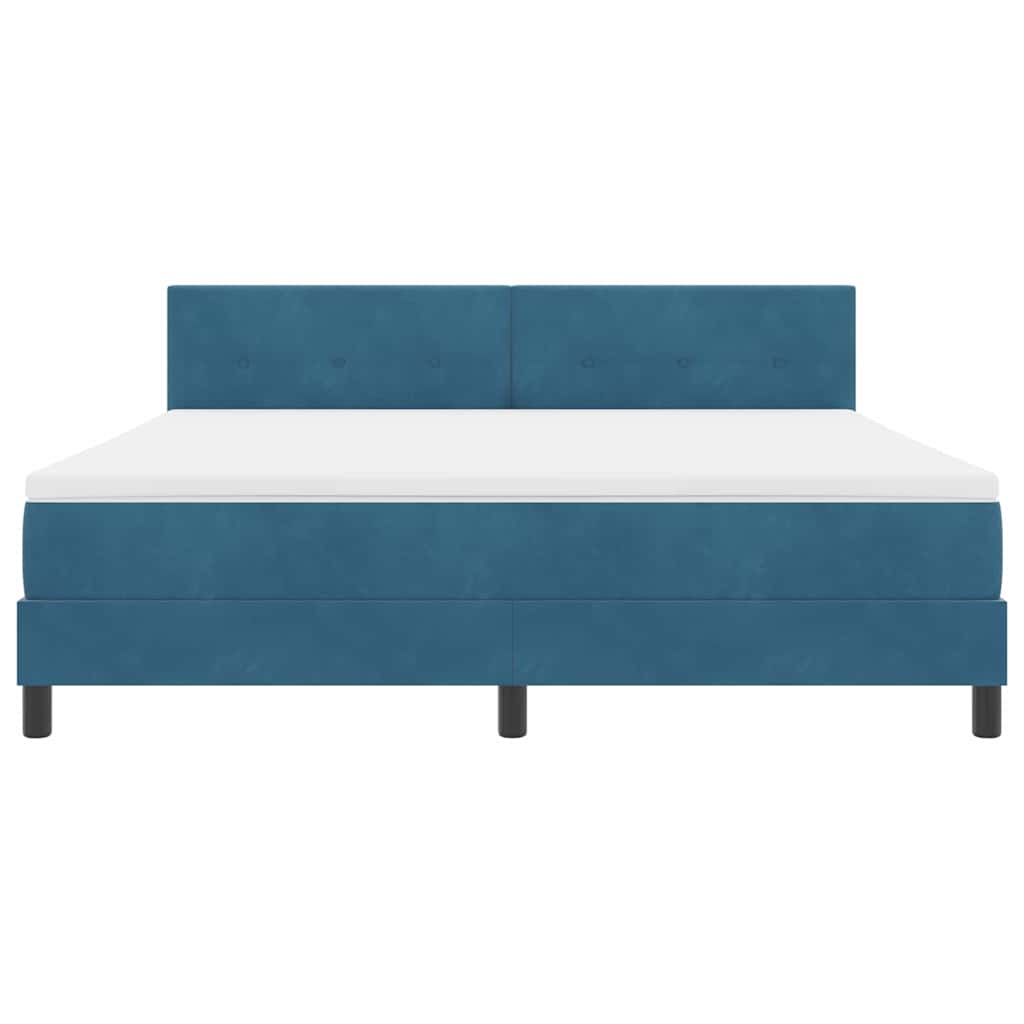Letto a molle con materasso Blu Scuro 180 x 200 cm Velluto | homemem39