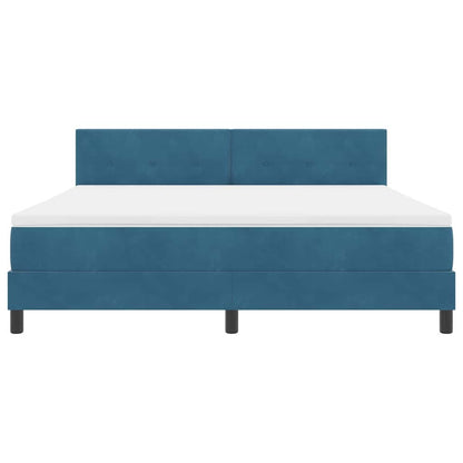 Letto a molle con materasso Blu Scuro 180 x 200 cm Velluto | homemem39