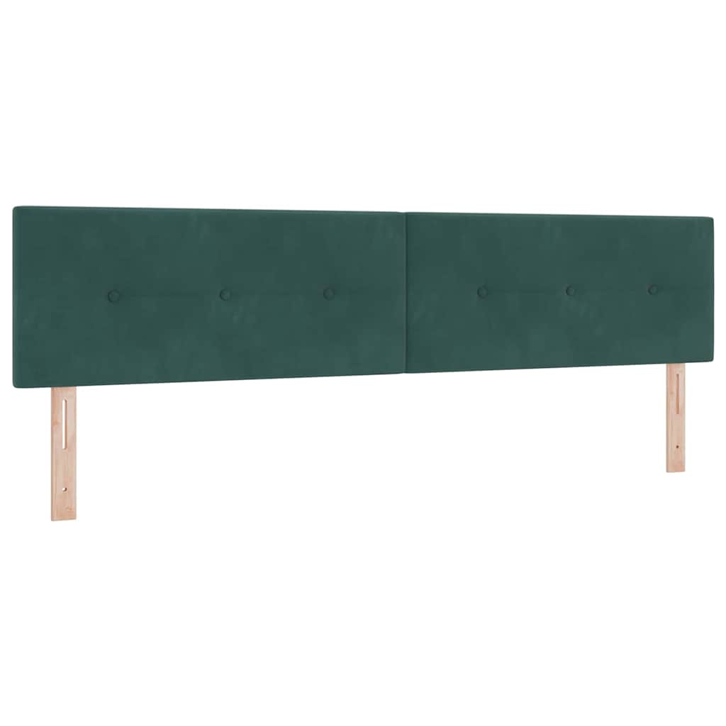 Letto a molle con materasso Verde Scuro 200 x 200 cm Velluto | homemem39