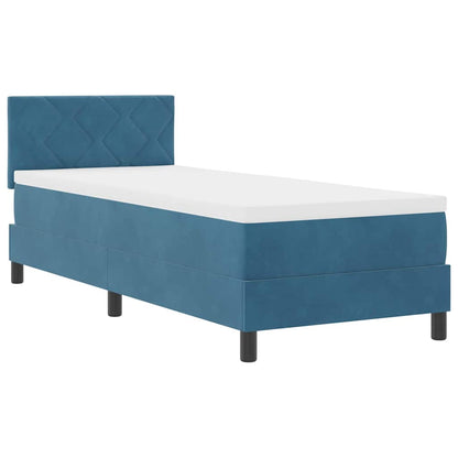 Letto a molle con testiera Blu Scuro 80 x 200 cm Velluto | homemem39