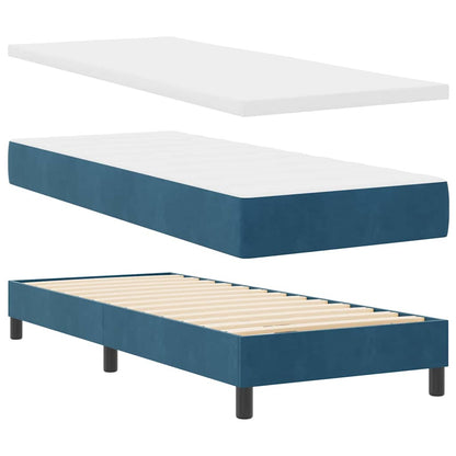 Letto a molle con testiera Blu Scuro 80 x 200 cm Velluto | homemem39