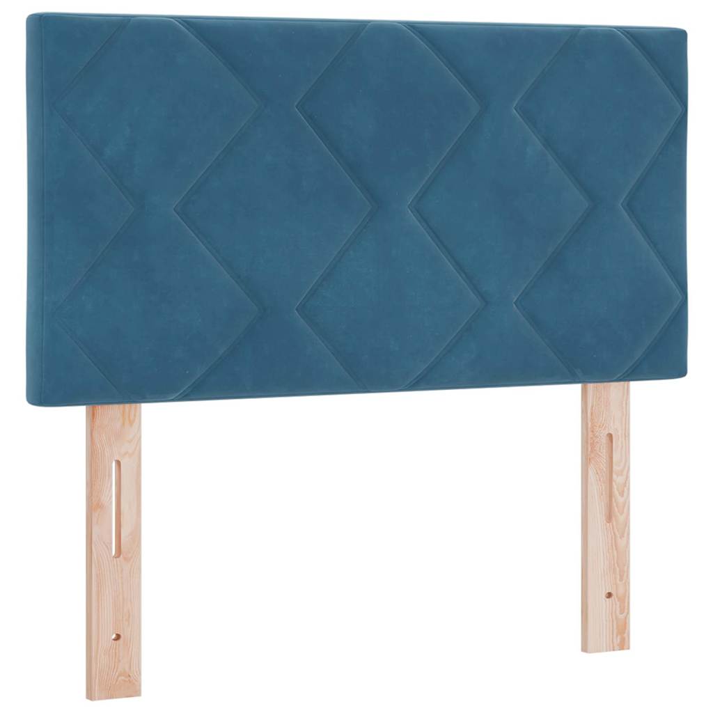 Letto a molle con testiera Blu Scuro 80 x 200 cm Velluto | homemem39