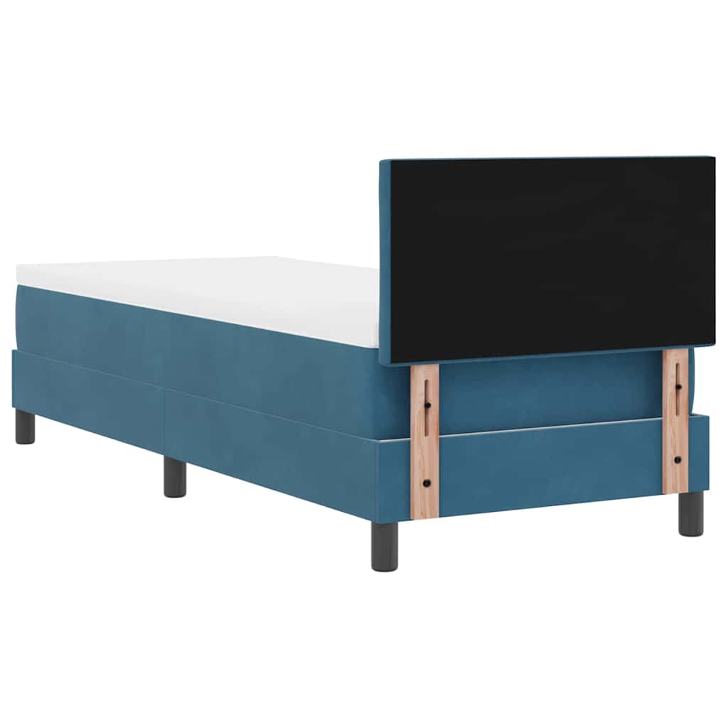 Letto a molle con testiera Blu Scuro 80 x 200 cm Velluto | homemem39