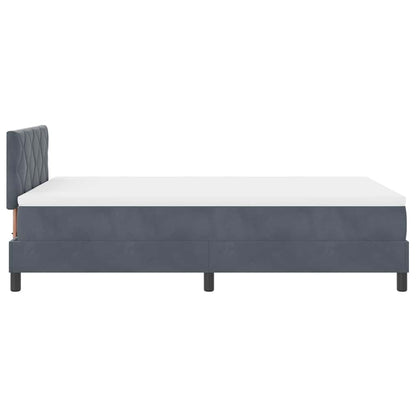 Letto a Molle con Materasso Grigio scuro 120 x 190 cm Tessuto