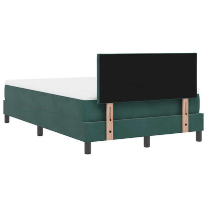 Letto a Molle con Materasso Verde Scuro 120 x 190 cm Tessuto - homemem39