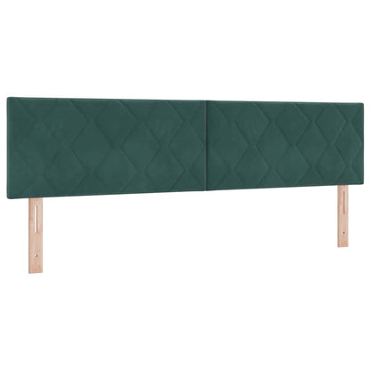 Letto a molle con materasso Verde Scuro 180 x 200 cm Velluto