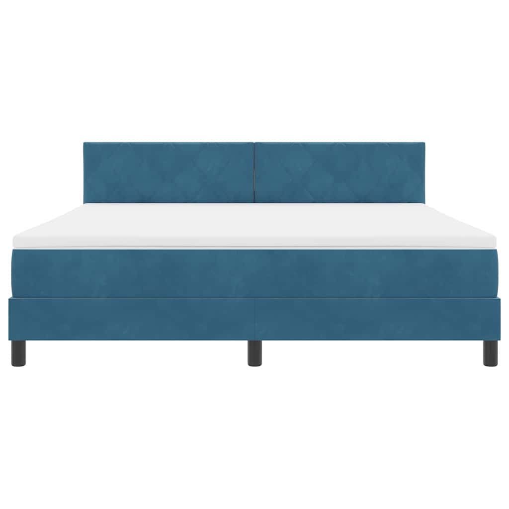Letto a molle con testiera Blu Scuro 180 x 200 cm Velluto | homemem39