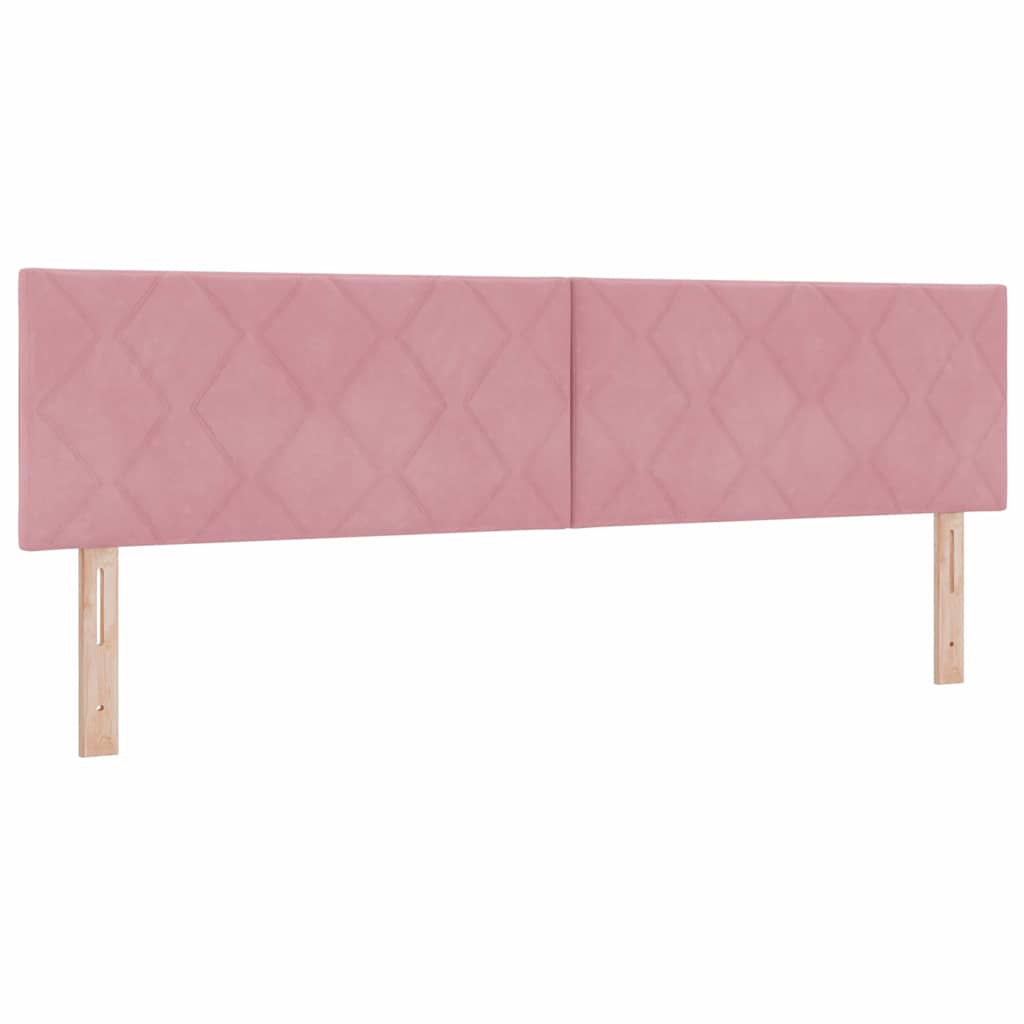 Letto a molle con testiera Rosa 180 x 200 cm Velluto | homemem39