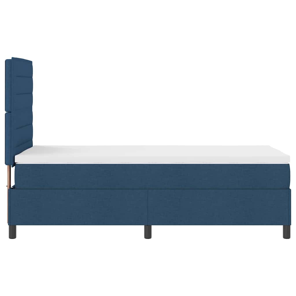Letto a molle con materasso Blu 90 x 190 cm Tessuto | homemem39