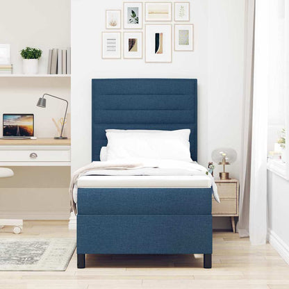 Letto a molle con materasso Blu 90 x 200 cm Tessuto | homemem39