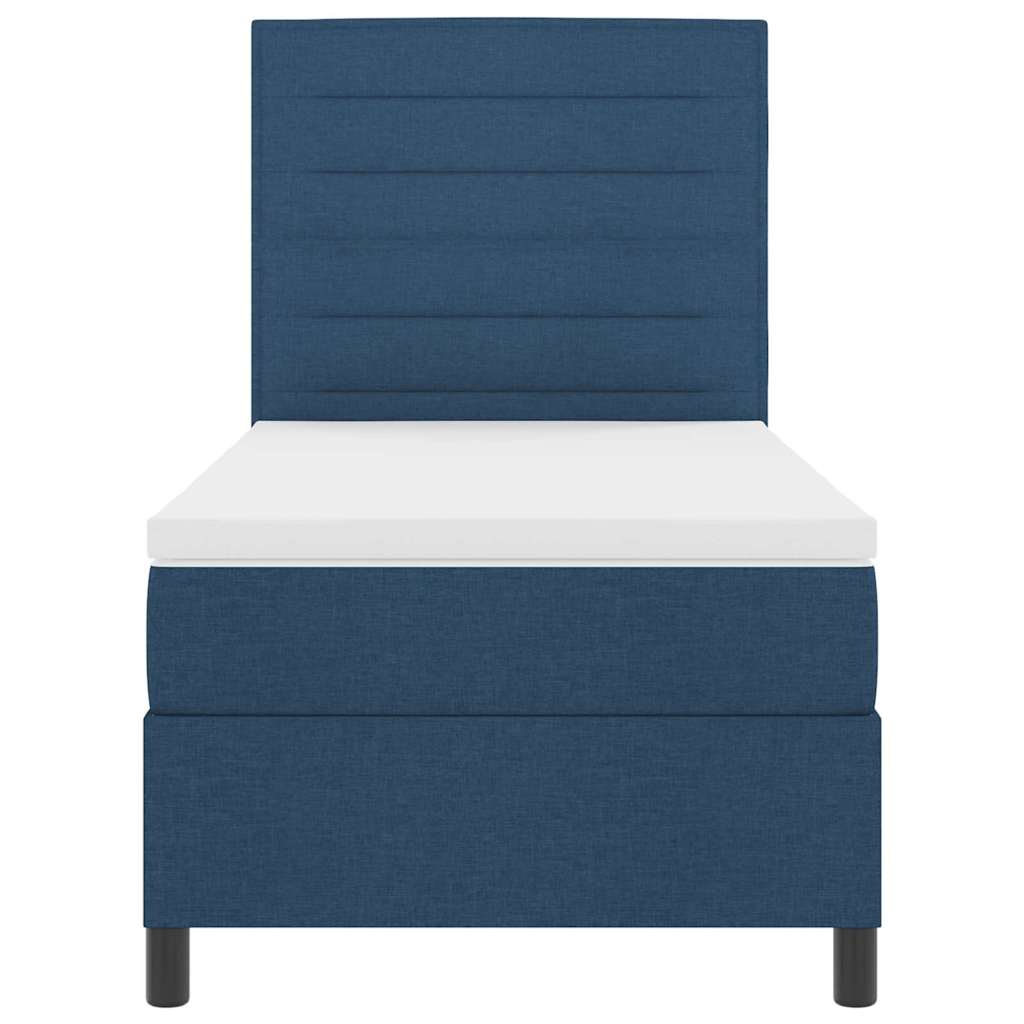 Letto a molle con materasso Blu 90 x 200 cm Tessuto | homemem39