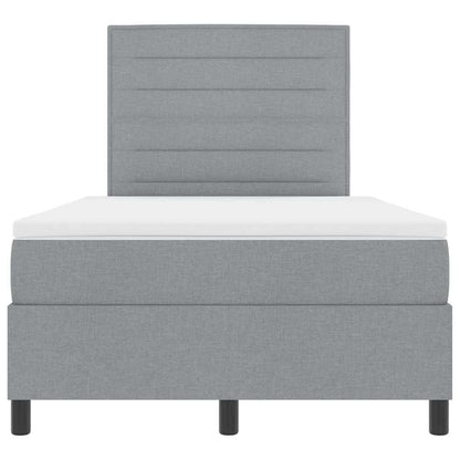 Letto a molle con materasso Grigio chiaro 120 x 190 cm Tessuto | homemem39