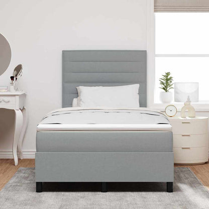 Letto a molle con materasso Grigio chiaro 120 x 200 cm Tessuto | homemem39