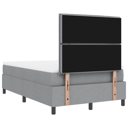 Letto a molle con materasso Grigio chiaro 120 x 200 cm Tessuto | homemem39