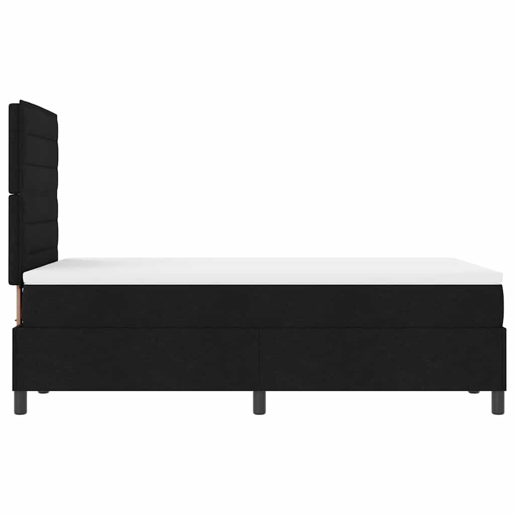Letto a molle con materasso Nero 120 x 200 cm Tessuto | homemem39