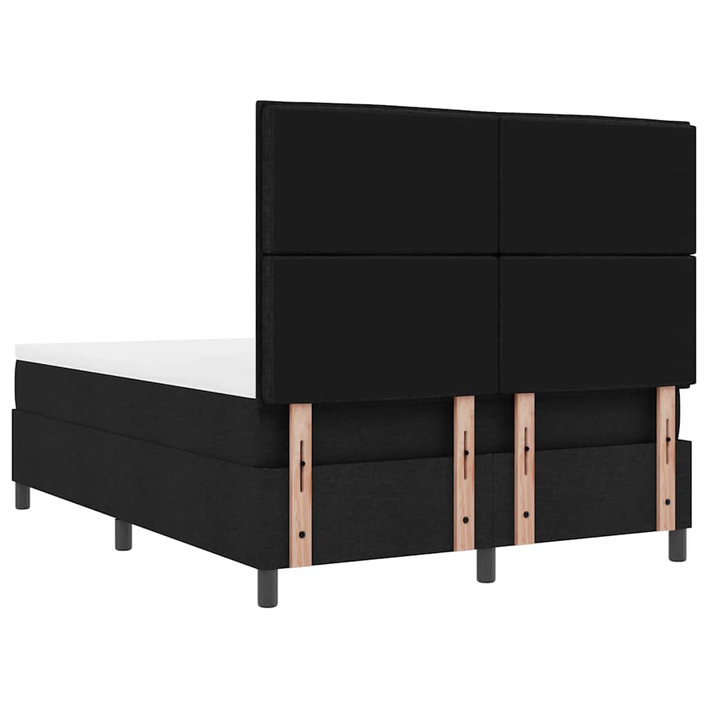 Letto a molle con materasso Nero 140 x 190 cm Tessuto | homemem39