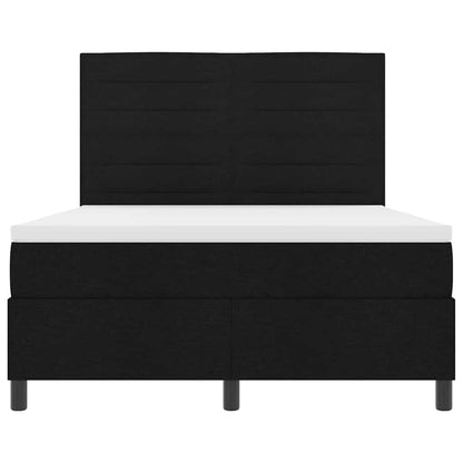 Letto a molle con materasso Nero 140 x 190 cm Tessuto | homemem39