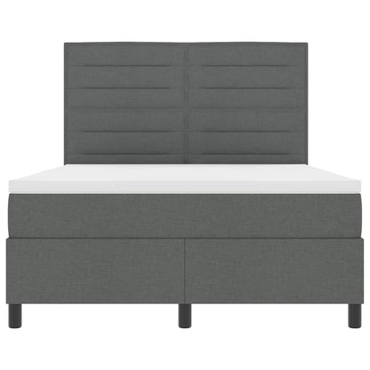 Letto a molle con materasso Grigio scuro 140 x 200 cm Tessuto | homemem39