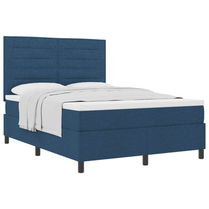 Letto a molle con materasso Blu 140 x 200 cm Tessuto | homemem39