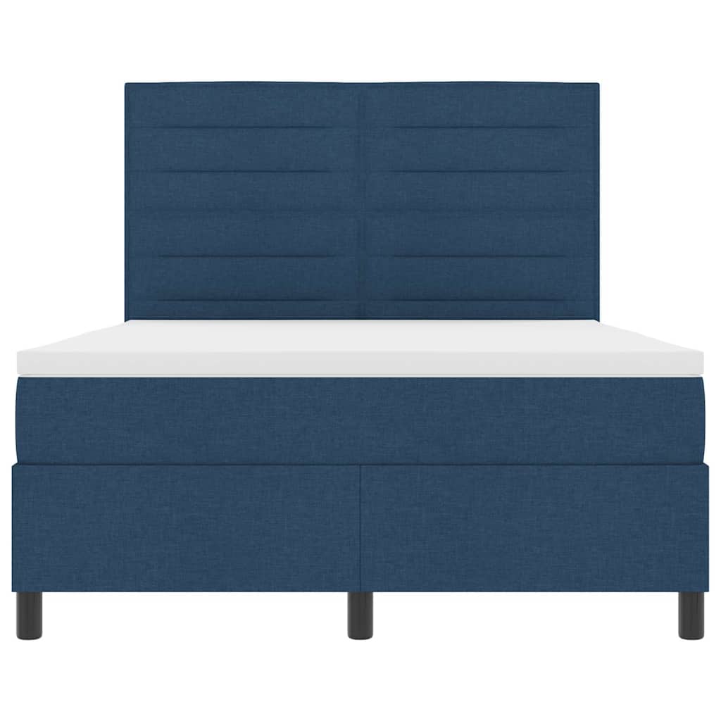 Letto a molle con materasso Blu 140 x 200 cm Tessuto | homemem39