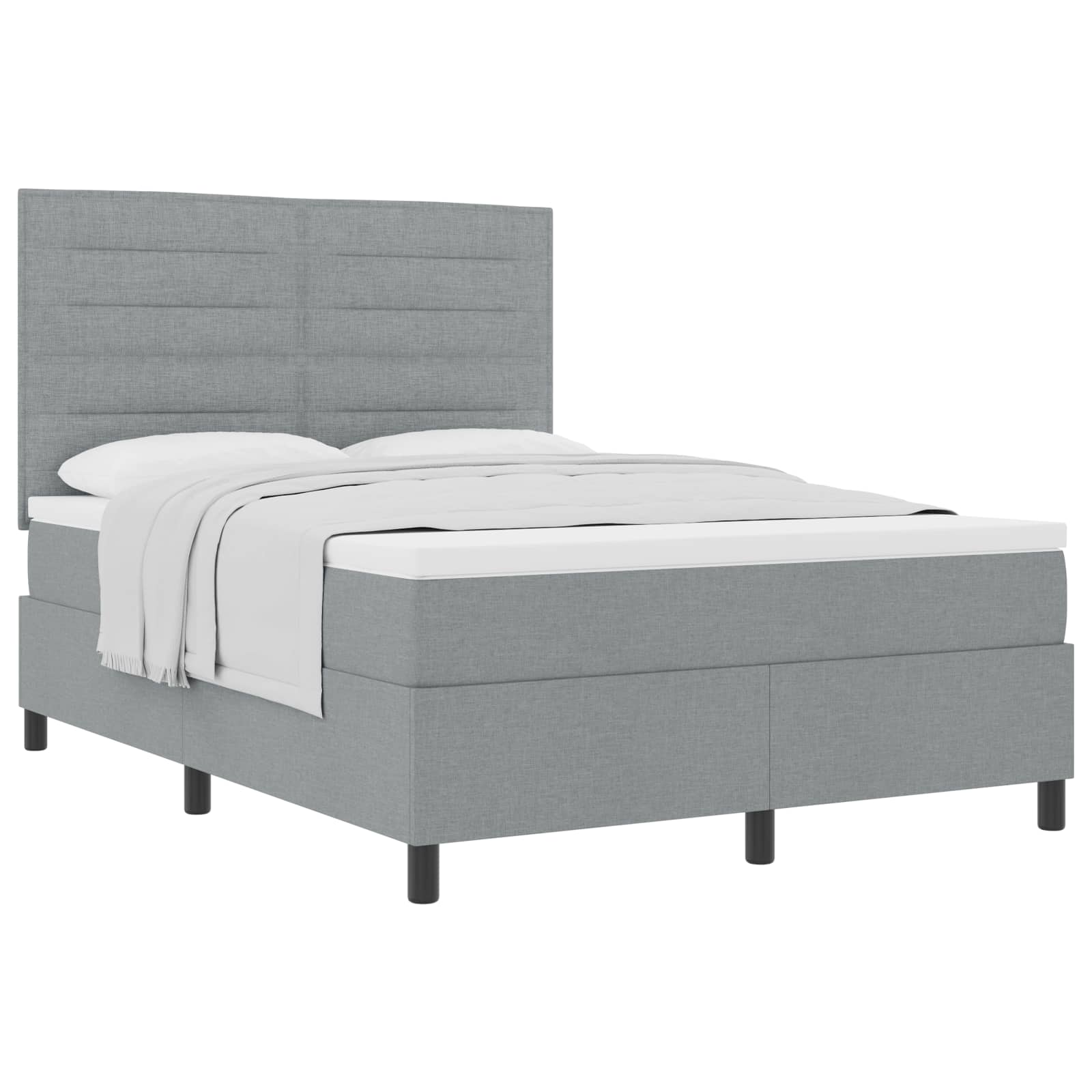 Letto a molle con materasso Grigio chiaro 160 x 200 cm Tessuto | homemem39