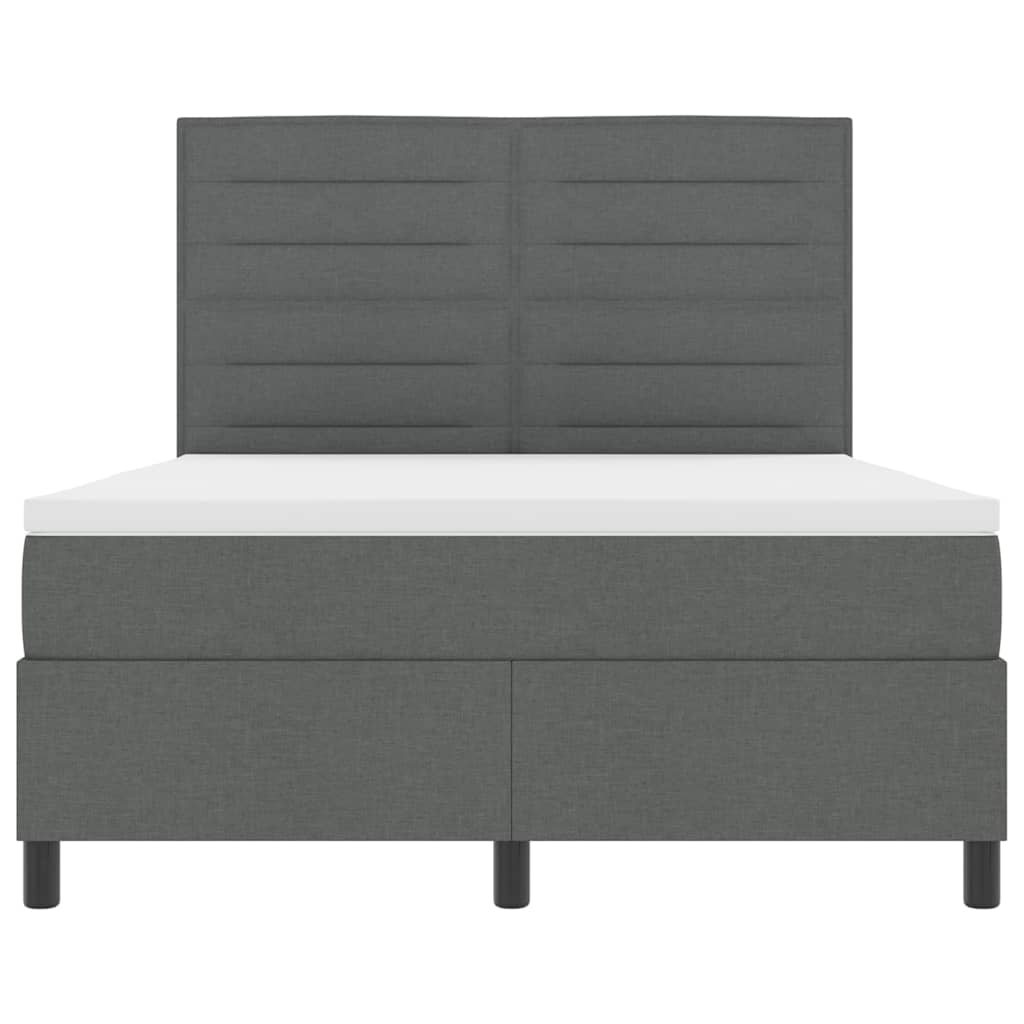 Letto a molle con materasso Grigio scuro 160 x 200 cm Tessuto | homemem39