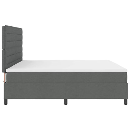 Letto a molle con materasso Grigio scuro 200 x 200 cm Tessuto | homemem39