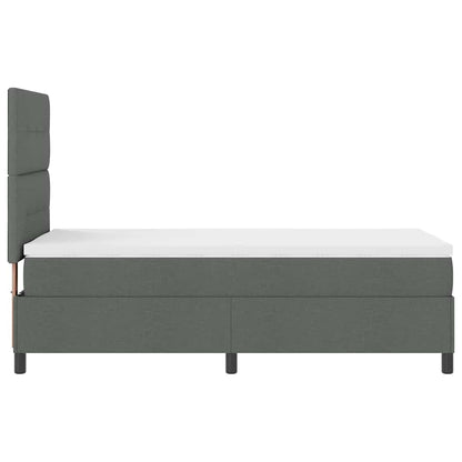 Letto a molle con testiera Grigio scuro 80 x 200 cm Tessuto | homemem39