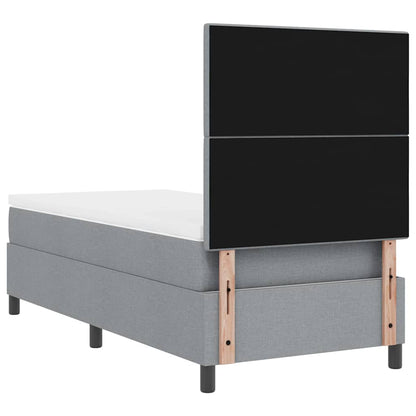 Letto a molle con testiera Grigio chiaro 90 x 200 cm Tessuto | homemem39