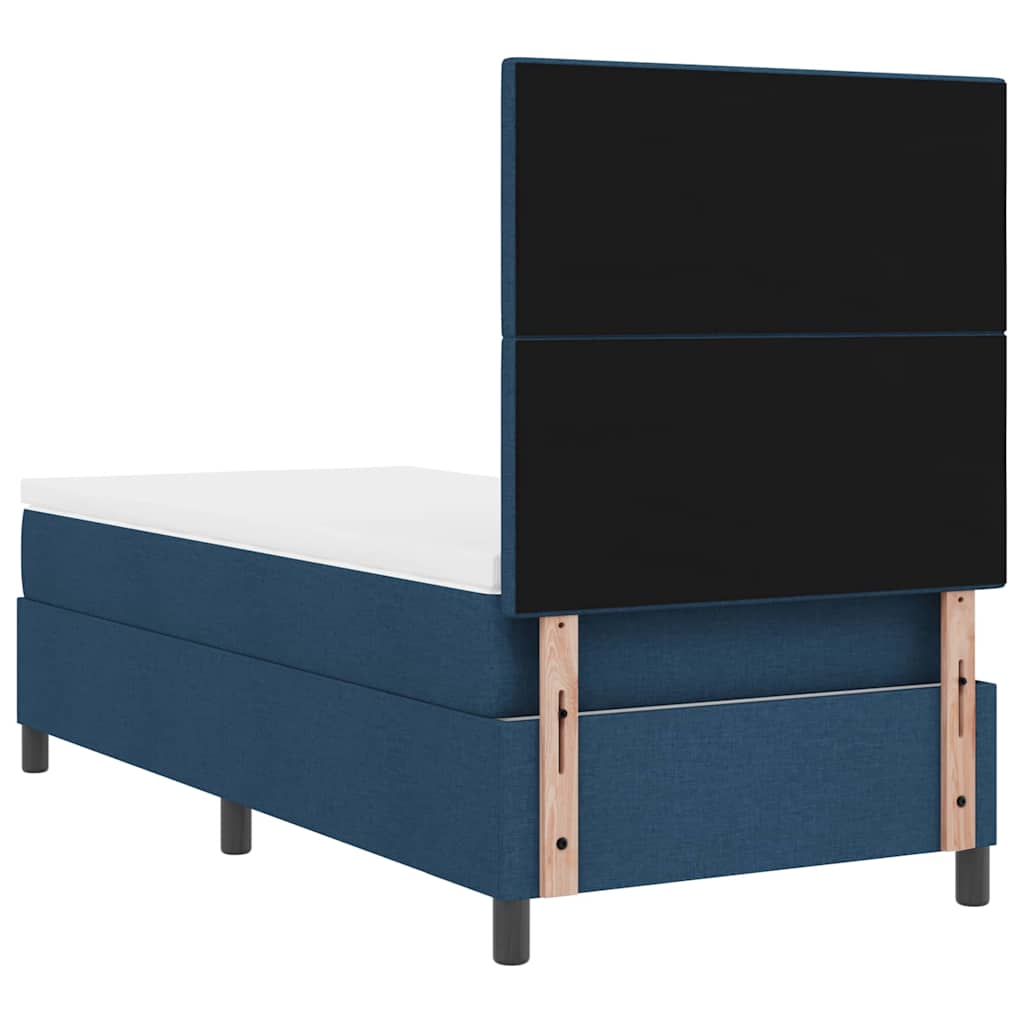 Letto a molle con cuscino con testiera Blu 100 x 200 cm Tessuto | homemem39