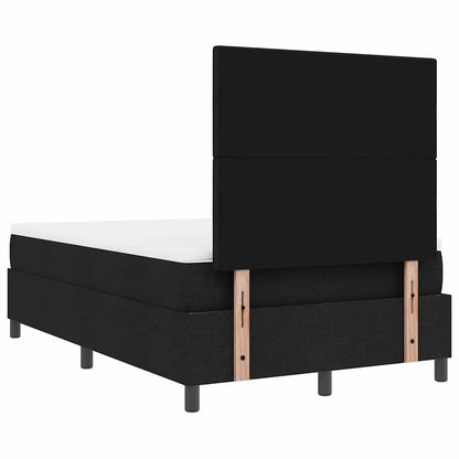 Letto a molle con materasso Nero 120 x 200 cm Tessuto