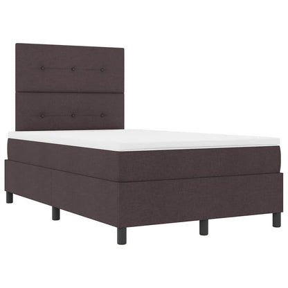 Letto a molle con testiera Marrone Scuro 120 x 200 cm Tessuto | homemem39