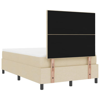 Letto a molle con testiera Crema 120 x 200 cm Tessuto | homemem39