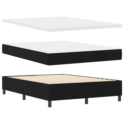 Letto a molle con testiera Nero 140 x 190 cm Tessuto | homemem39