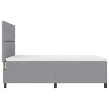 Letto a molle con testiera Grigio chiaro 140 x 200 cm Tessuto | homemem39