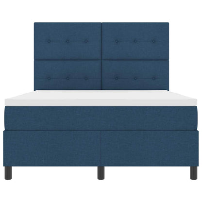 Letto a molle con testiera Blu 140 x 200 cm Tessuto | homemem39
