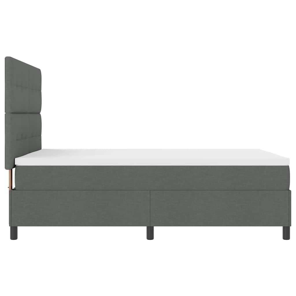 Letto a molle con testiera Grigio scuro 160 x 200 cm Tessuto | homemem39