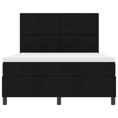 Letto a molle con testiera Nero 160 x 200 cm Tessuto | homemem39