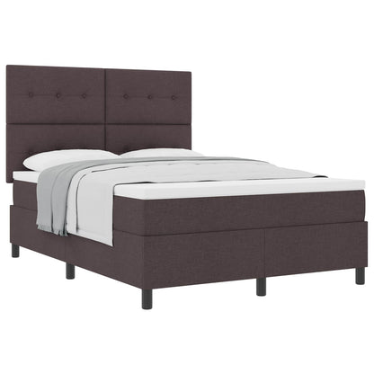 Letto a molle con materasso Marrone Scuro 160 x 200 cm Tessuto | homemem39