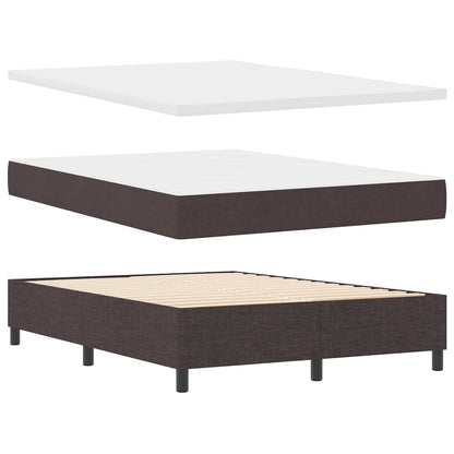 Letto a molle con materasso Marrone Scuro 160 x 200 cm Tessuto | homemem39