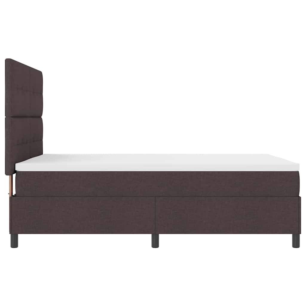 Letto a molle con materasso Marrone Scuro 160 x 200 cm Tessuto | homemem39