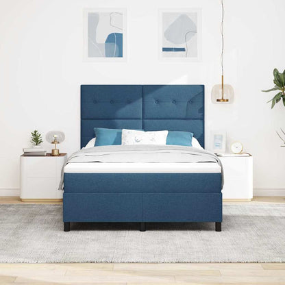 Letto a molle con materasso Blu 160 x 200 cm Tessuto | homemem39