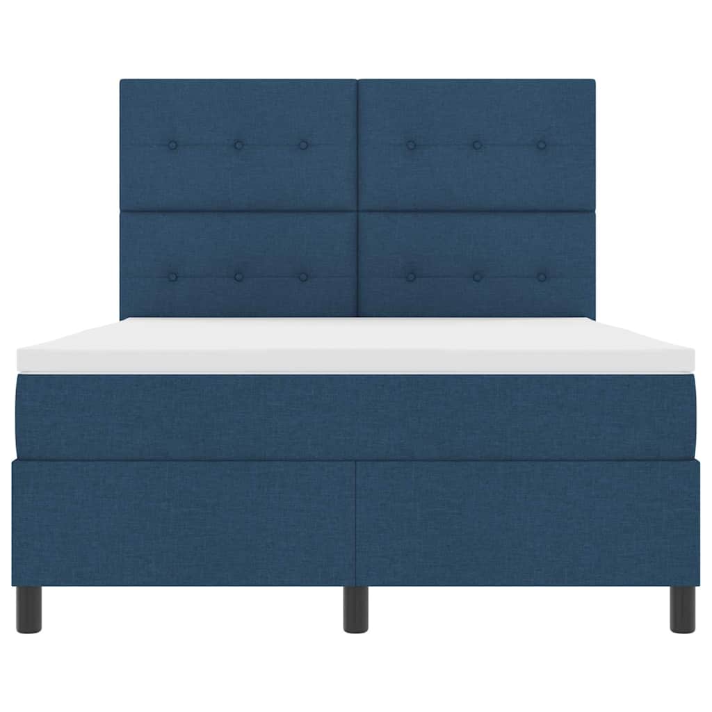 Letto a molle con materasso Blu 160 x 200 cm Tessuto | homemem39