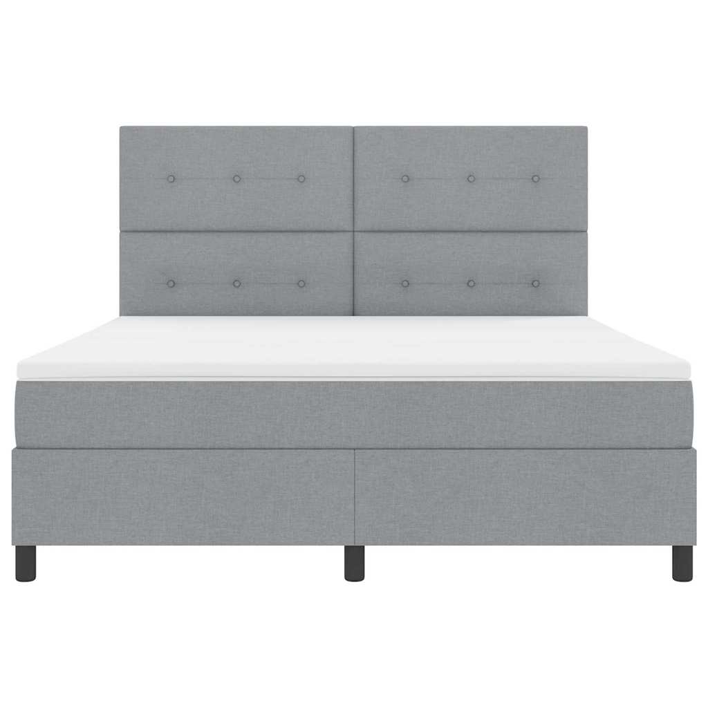 Letto a molle con materasso Grigio chiaro 180 x 200 cm Tessuto | homemem39