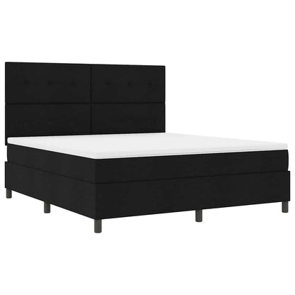 Letto a molle con materasso Nero 180 x 200 cm Tessuto | homemem39