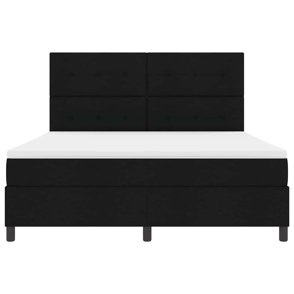 Letto a molle con materasso Nero 180 x 200 cm Tessuto | homemem39