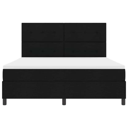 Letto a molle con materasso Nero 180 x 200 cm Tessuto | homemem39