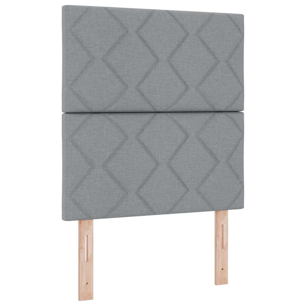 Letto a molle con materasso Grigio chiaro 80 x 200 cm Tessuto | homemem39